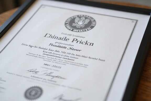 Certificate for Nutrition Science Degree